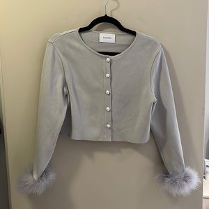 Sleeper Knitted Cardigan with Detachable Feathers